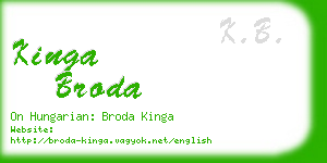 kinga broda business card